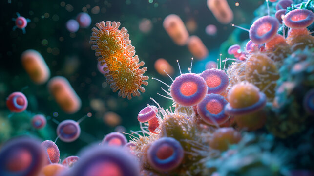 Enterobacterias Gram negativas Proteobacteria, bacteria such as salmonella, escherichia coli, yersinia pestis, klebsiella. ai illustration