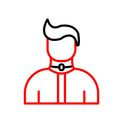 Broken Neck  Vector Line Two Color Icon