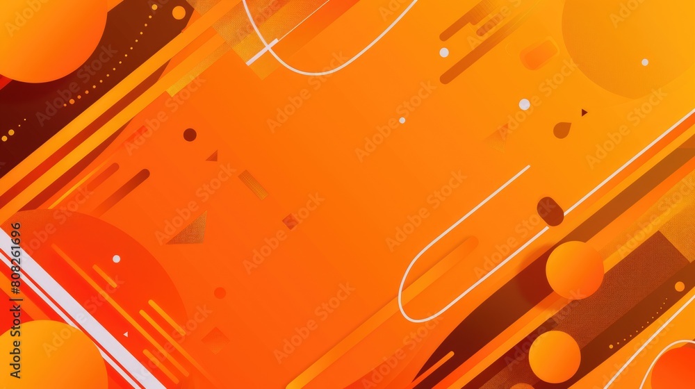 Aufkleber abstract orange background with geometric shapes. aig51a.