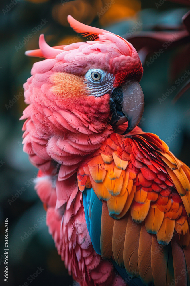 Aufkleber A species with biofluorescent fur or feathers that change color based on the animal's health and mood, aiding in social interactions and mating.