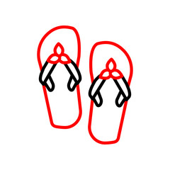 Flip Flop  Vector Line Two Color Icon