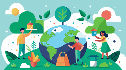 Naklejka premium Join us for a sustainable living workshop and discover how small changes can have a big impact on the environment.. Vector illustration
