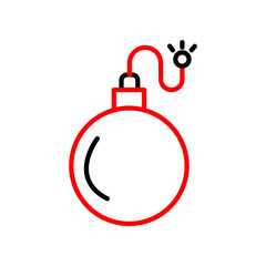 Bomb  Vector Line Two Color Icon