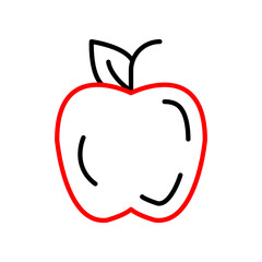 Apple  Vector Line Two Color Icon
