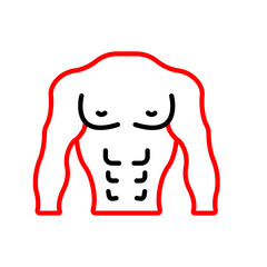 Body Builder  Vector Line Two Color Icon