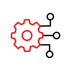 Digital Transformation  Vector Line Two Color Icon