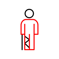 Injury  Vector Line Two Color Icon