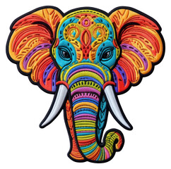 PNG Bright color elephant cartoon animal mammal white background.