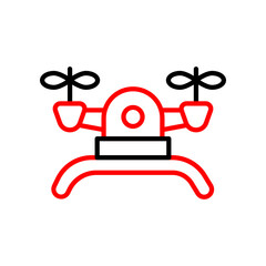 Drone  Vector Line Two Color Icon