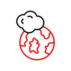 Earth  Vector Line Two Color Icon