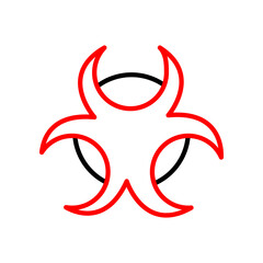 Biohazard  Vector Line Two Color Icon
