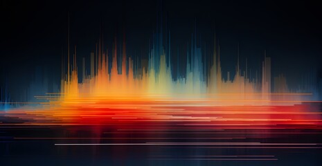A black background with a colorful sound wave and the words music on it
