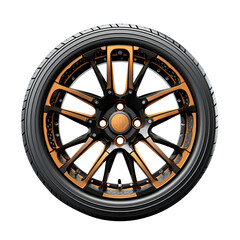 Obraz premium car tire isolated on transparent background, clipping path, png, 