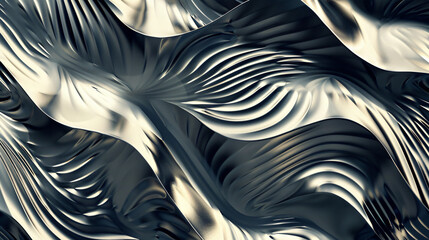 Shiny metal lines and shapes pattern. Abstract background