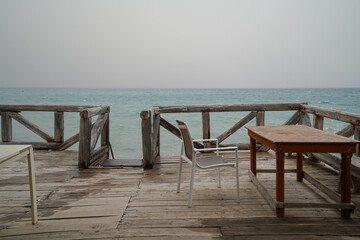 Krioneri beach in Zakynthos  on a cloudy day