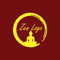 zen logo design vector