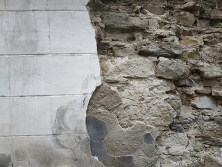 Photo of the old castle wall. Old wall texture