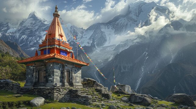 Tunganath Temple nested in the Garhwal range of the Hill