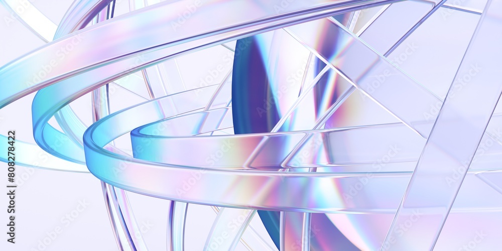 Poster abstract background with rounded lines, 3d render