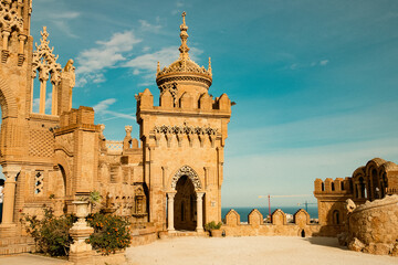  Colomares castle in Benalmadena, dedicated of Christopher Columbus - Spain