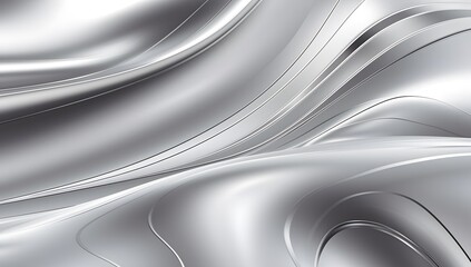 Abstract silver background with smooth lines
