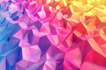 3D Abstract polygonal background. Triangular origami style, Ai Generated