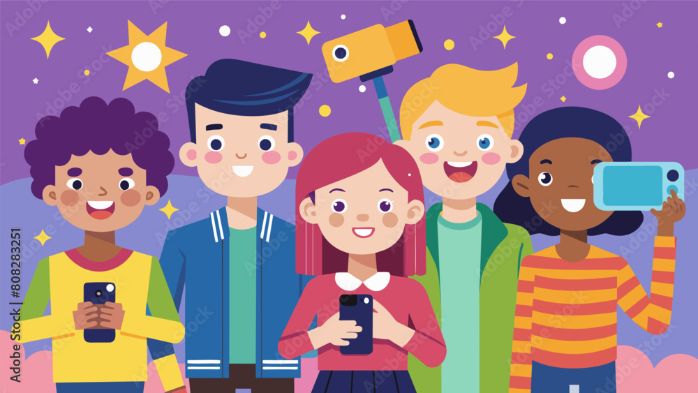 Poster with glittering backdrops and funky graphics a team of junior vloggers showcase the coolest and most