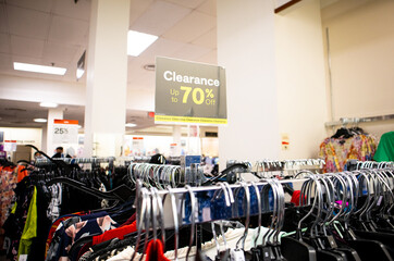 clearance 70% discount at store