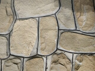 Photo of natural stone texture. Texture of the wall made of natural stone