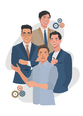 four-men-flat-illustration