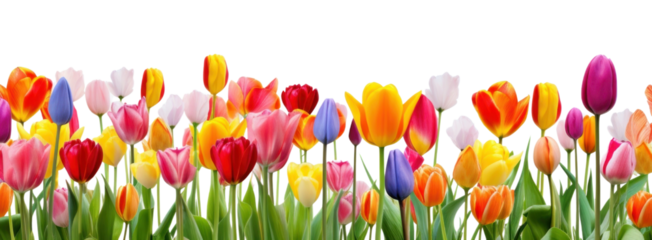 PNG Colorful tulip field landscape nature backgrounds.