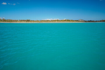 seashore of Laganas  and Marathonisi island
