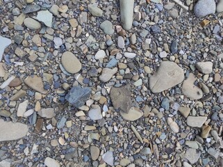 Photo of the texture of gray crushed stone