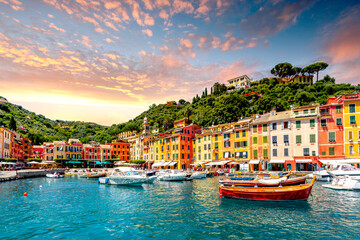 Blick auf Portofino, Italien 