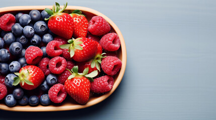 bowl, fresh, blueberry and raspberry and strawberry.