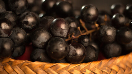 grapes in close-up, grape texture
