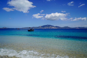 Fototapeta premium Marathonisi island , popular touristic destination and turtle nesting spot in the south of Zakynthos