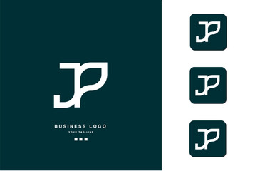 JP, PJ, J, P, Abstract Letters Logo Monogram