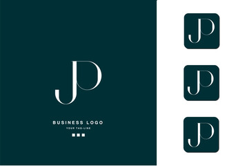 JP, PJ, J, P, Abstract Letters Logo Monogram