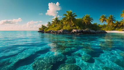 Fototapeta premium Stunning island of the Bahamas journey