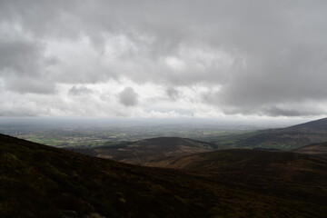 View to Blackstairs mountains range, Leinster mount, Knockroe Mountain, Knockroe, Co. Carlow, Ireland