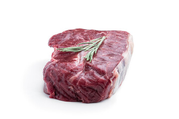 Obraz premium Red marbled beef meat isolated on white background