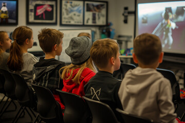 Elementary classroom utilizing virtual technology for education