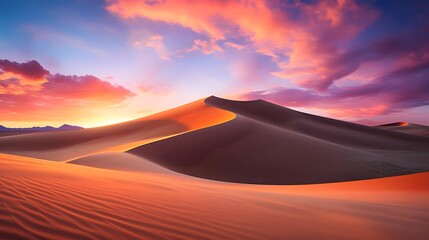 Panoramic view of sand dunes in Death Valley National Park, California, USA