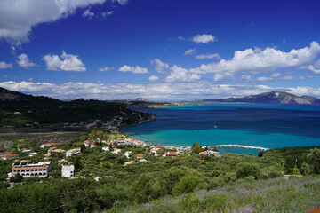 Fototapeta premium panorama from Limni Keriou and Marathonisi islands