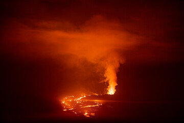 Mauni Loa Volcano Eruption, Big Island, Hawaii, December 2022