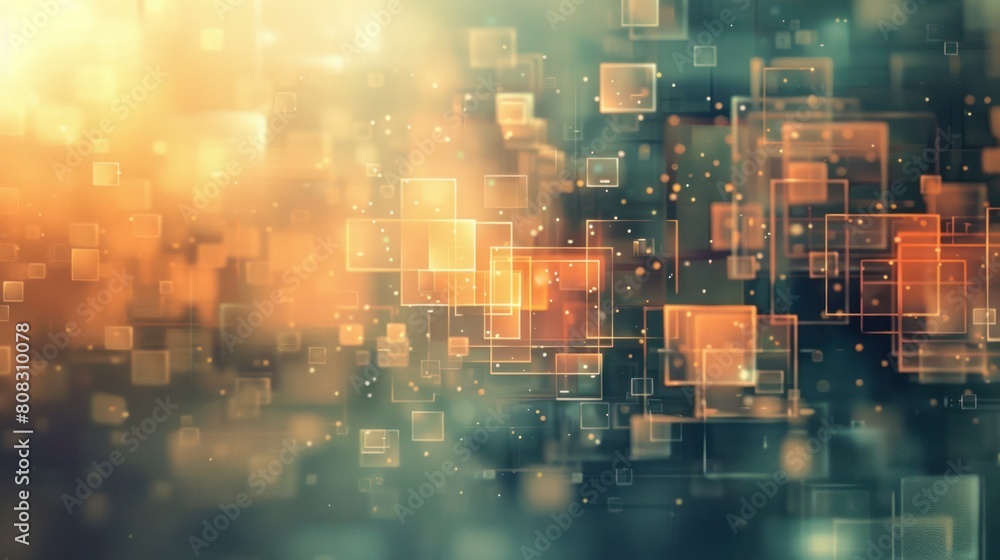 Poster abstract digital transparent squares background. modern design of an abstract background using layer