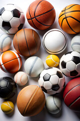 set of all kind of sport balls