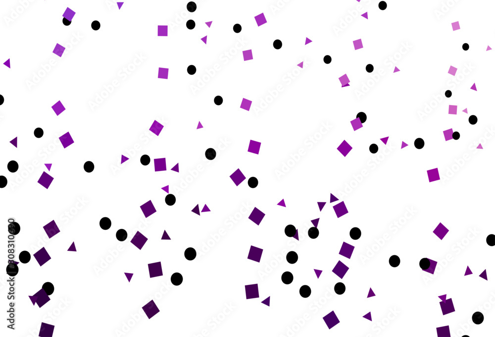 Poster light purple vector texture in poly style with circles, cubes.