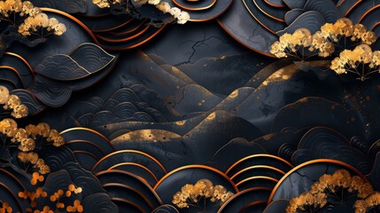 The Japanese pattern background modern is also suitable for poster design, cards, layouts, and posters. An abstract template design is also possible.